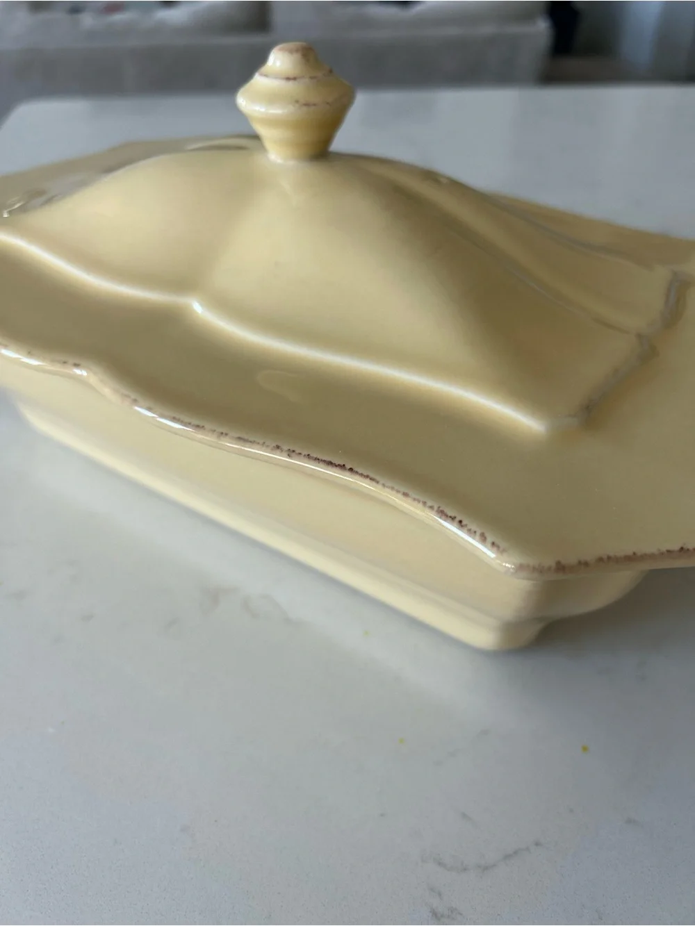 Skyros Designs Yellow Crème Rectangular Baker with Lid **RARE**